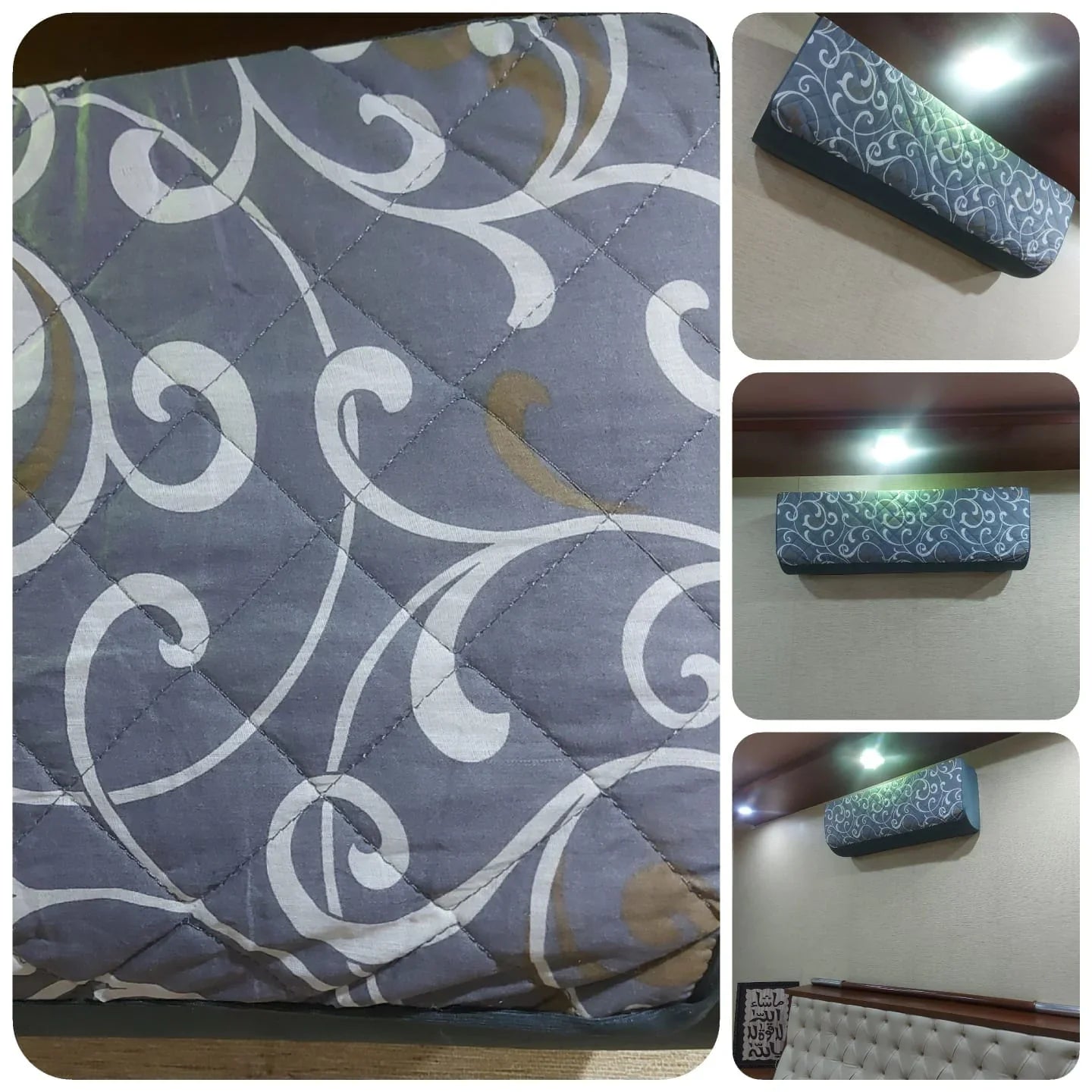 Printed Waterproof Quilted AC Cover indoor + outdoor